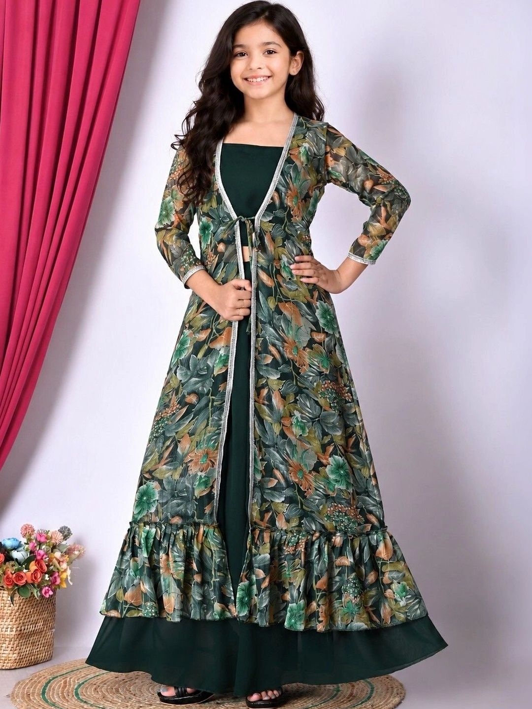 SPAMitude Printed Square Neck Maxi Ethnic Dresses-picture-18