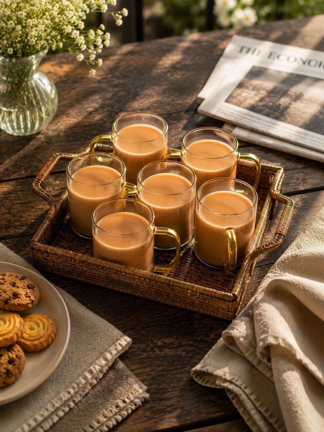 RUHANI HOMES Transparent Solid Glass Transparent Mugs Set of Cups and Mugs-picture-57