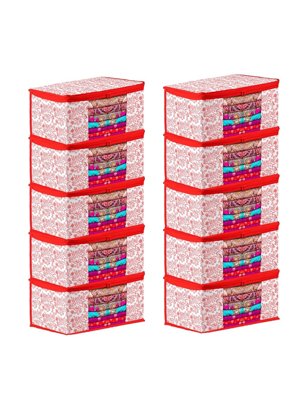 AARON INC Red Set of 6 Reusable Multi-Utility Organisers-image-43