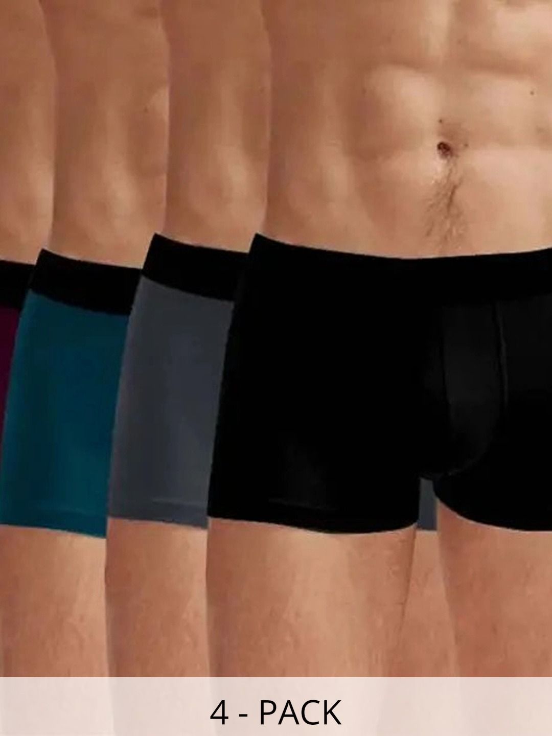 CAVENDERS Pack of 4 Microfiber Blend Solid Trunks-picture-49