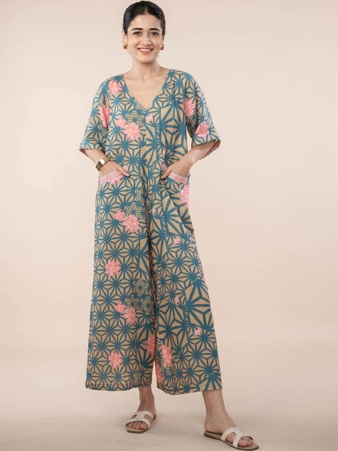 FREEDOM TREE Printed Basic Jumpsuit-picture-40