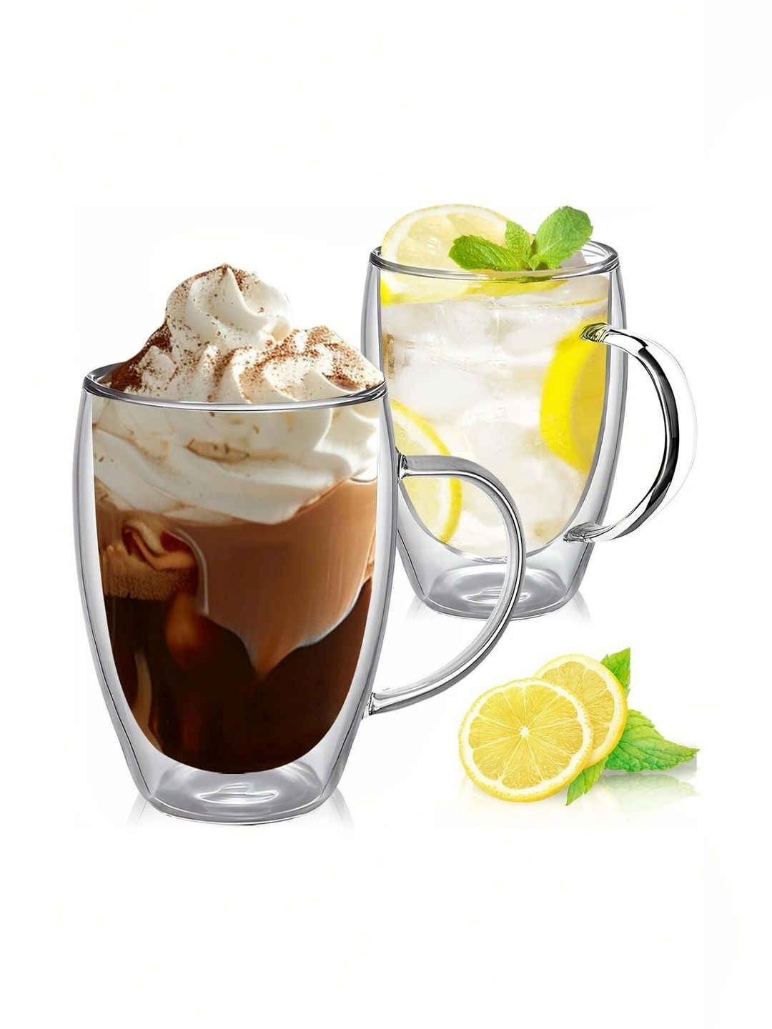 KELVEE Transparent Solid Glass Transparent Mugs Set of Cups and Mugs-image-28