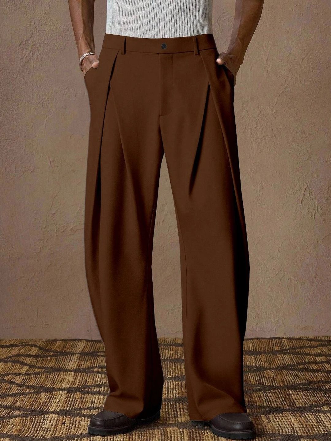 RAJOVATI Men Loose Fit High-Rise Easy Wash Trousers-picture-38