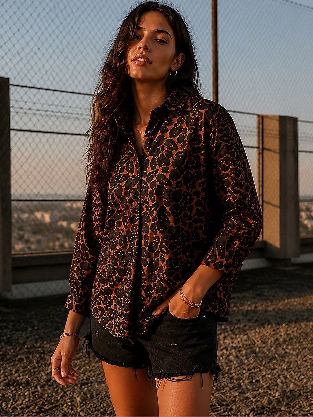 Roadster Animal Print Georgette Top-picture-12