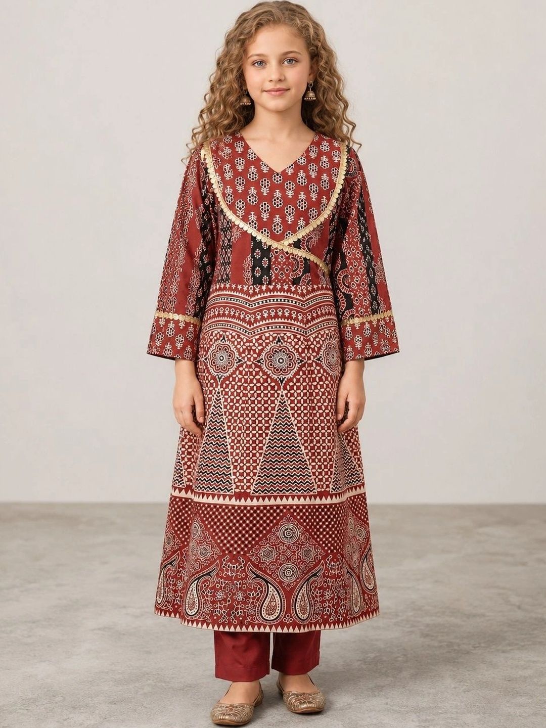 Muhuratam Girls Ethnic Motifs Printed Indie Prints Kurta-picture-27