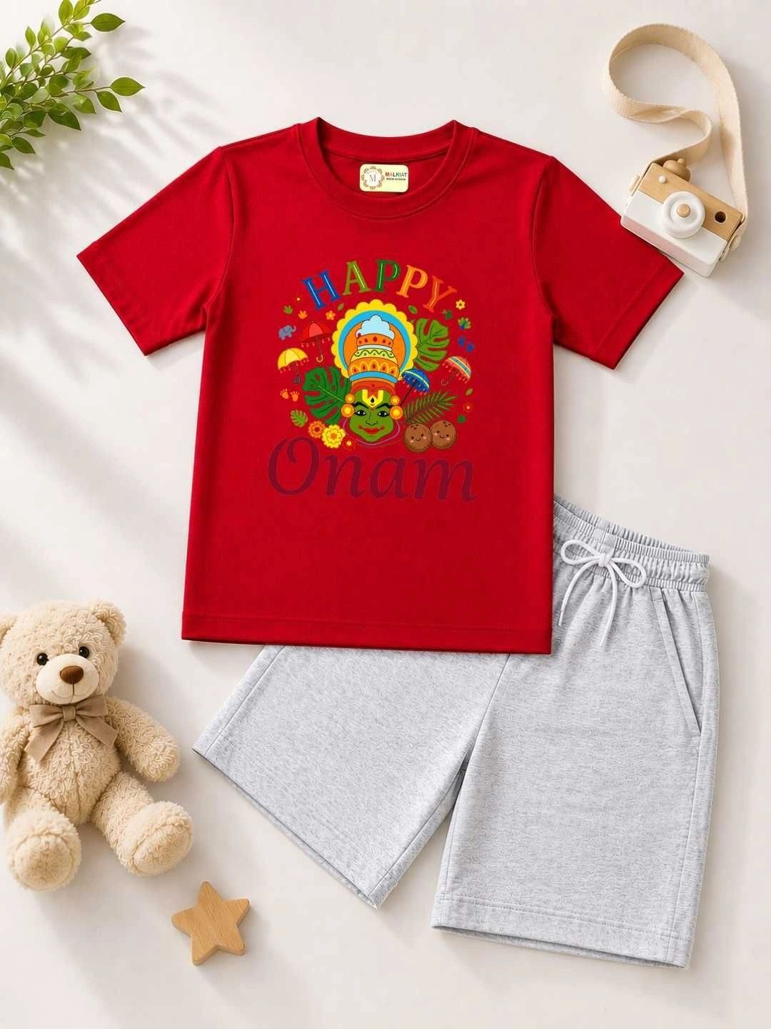 MALKIAT Unisex Kids Printed T-shirt with Shorts-picture-32