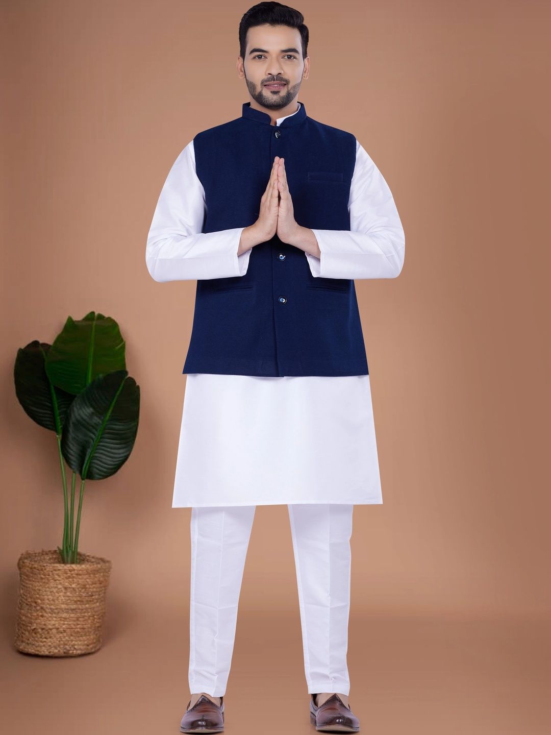 DULHAPAKSH Men Corduroy Open Front Jacket-picture-29