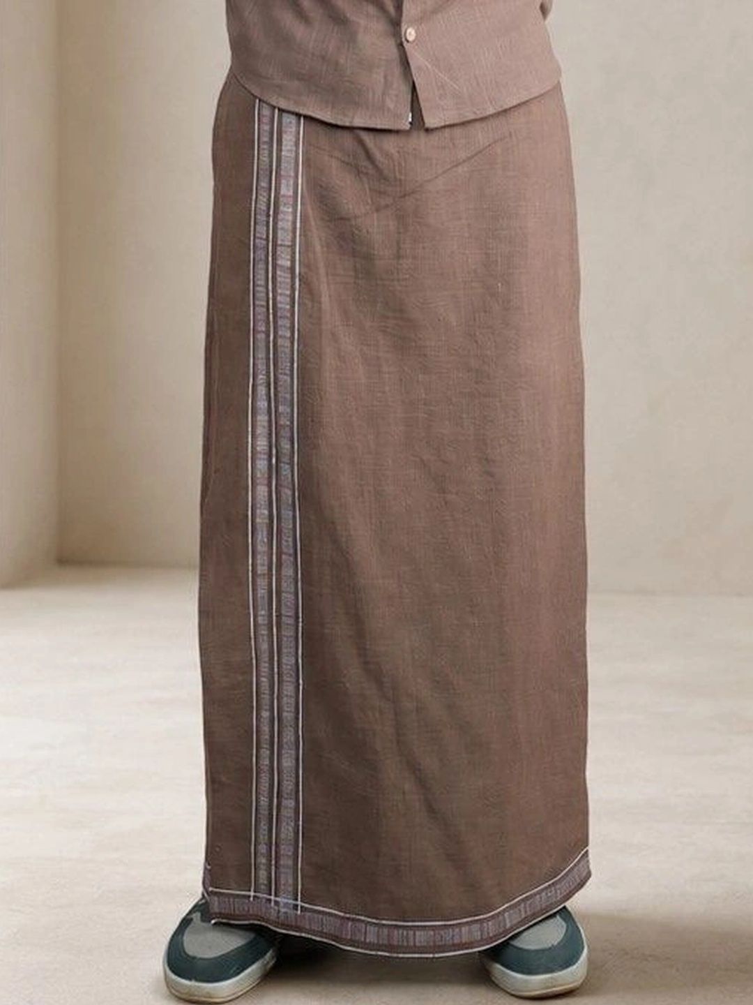 NIRMAL ONLINE Men Striped Cotton Dhoti Dhotis-image-9