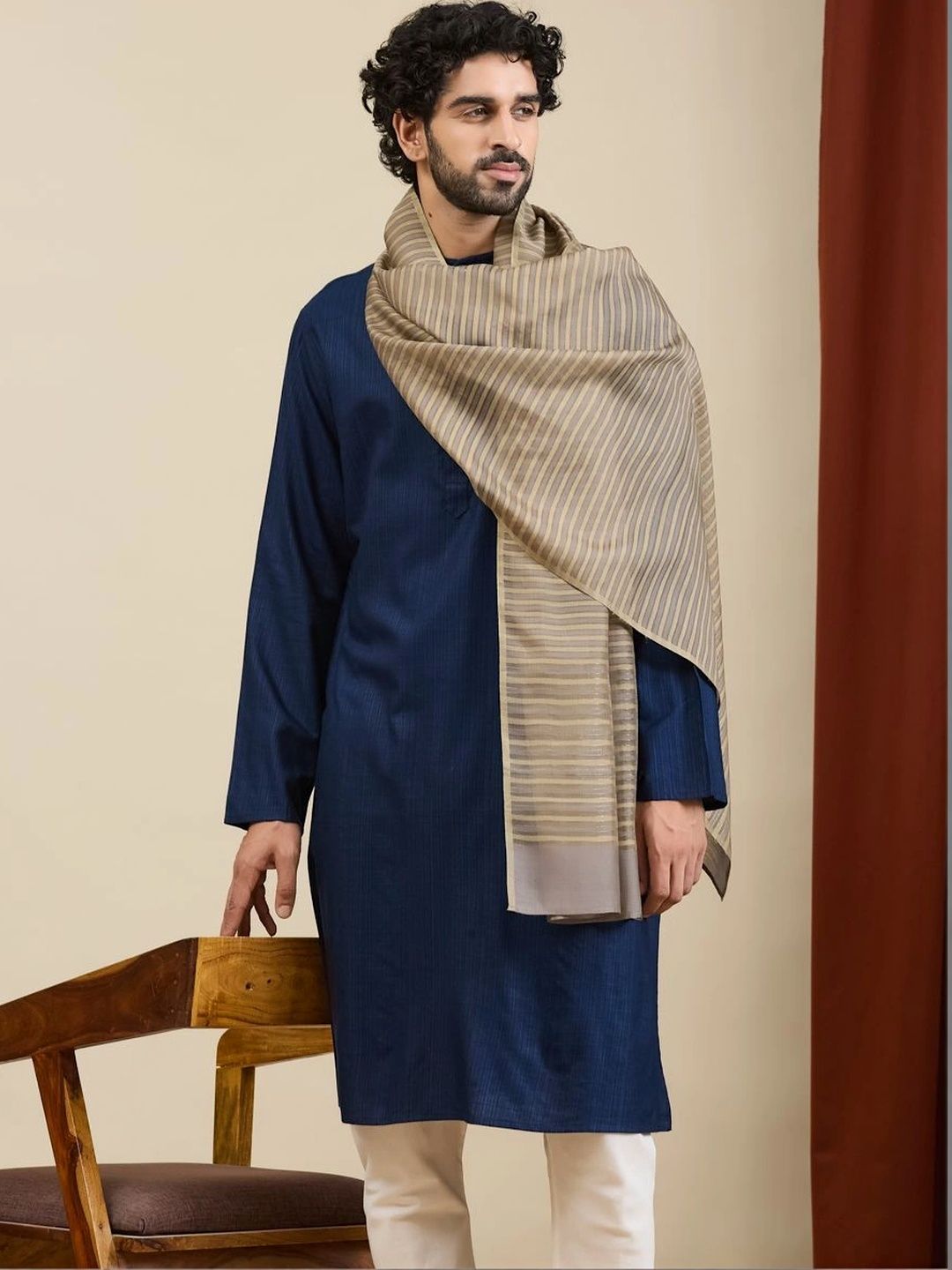 Fabindia Men Striped Stole-picture-23