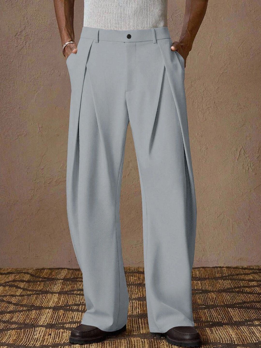 RAJOVATI Men Loose Fit High-Rise Easy Wash Trousers-picture-55