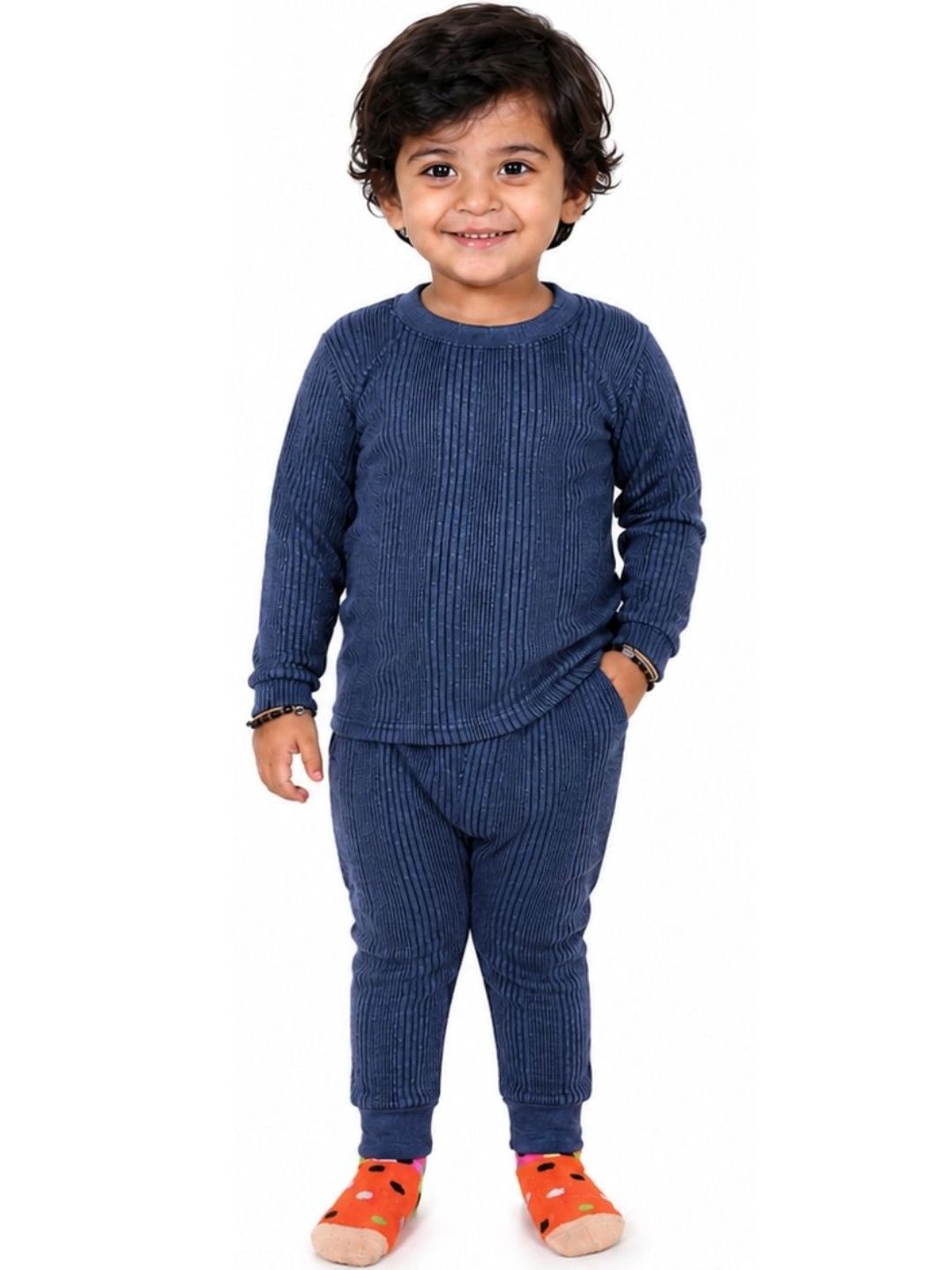 DA ANUSHI Infants Striped Cotton Pull Over Thermal Set-picture-47