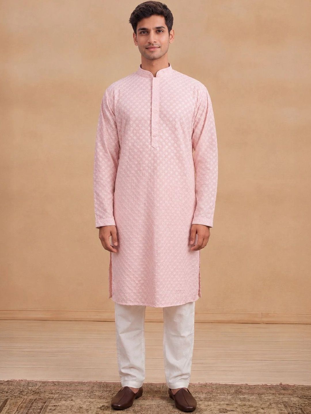 House of Chikankari Men Embroidered Chikankari Kurta-picture-56
