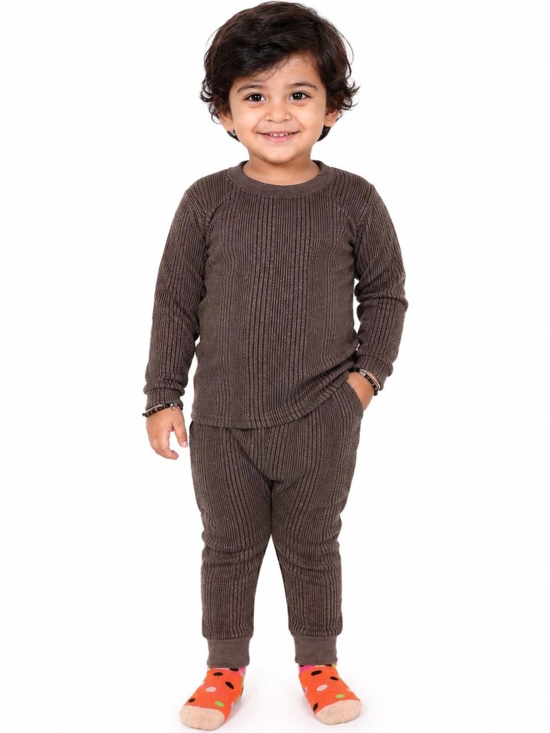DA ANUSHI Infants Striped Cotton Pull Over Thermal Set-picture-51