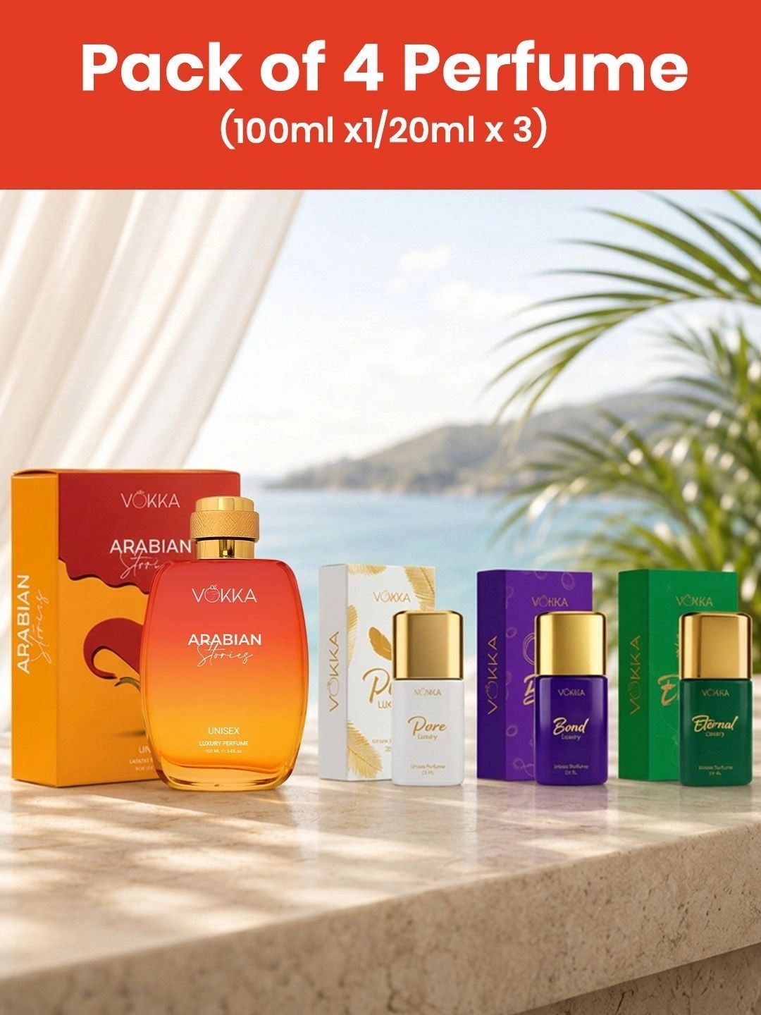VOKKA Set Of 4 Arabian Stories, Pure, Bond & Eternal Eau De Perfume - 100 & 20 ml Each-picture-42