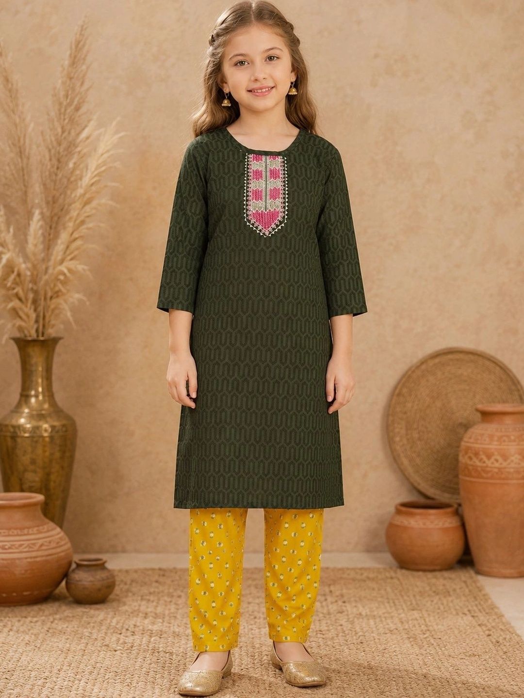 BAESD Girls Thread Work Kurta-picture-35
