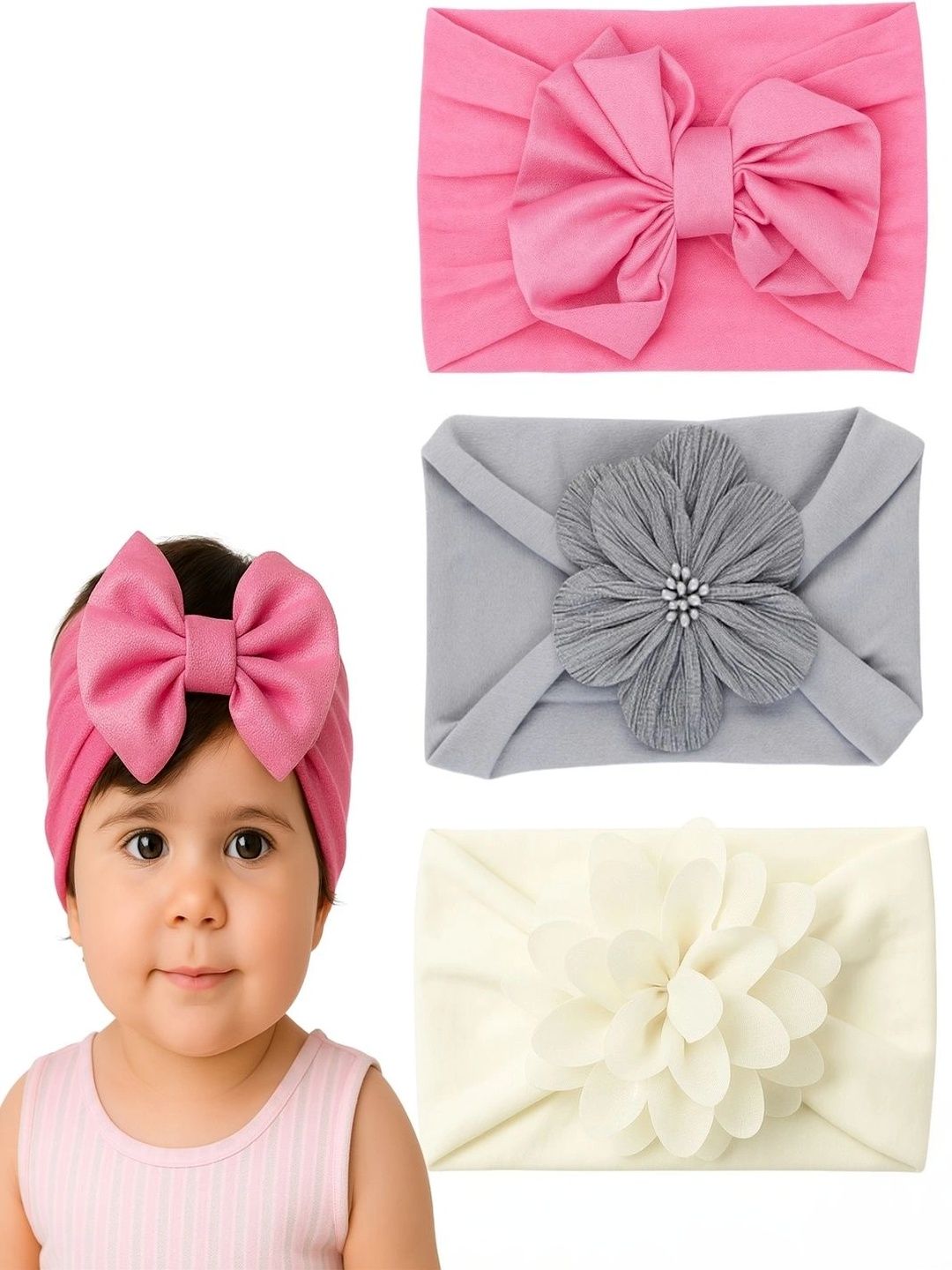 ANNA CREATIONS Girls Set of 3 Embellished Hairband-picture-26