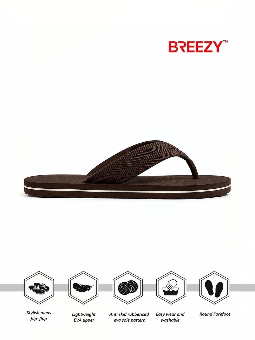 BREEZY Men Rubber Thong Flip-Flops-picture-31