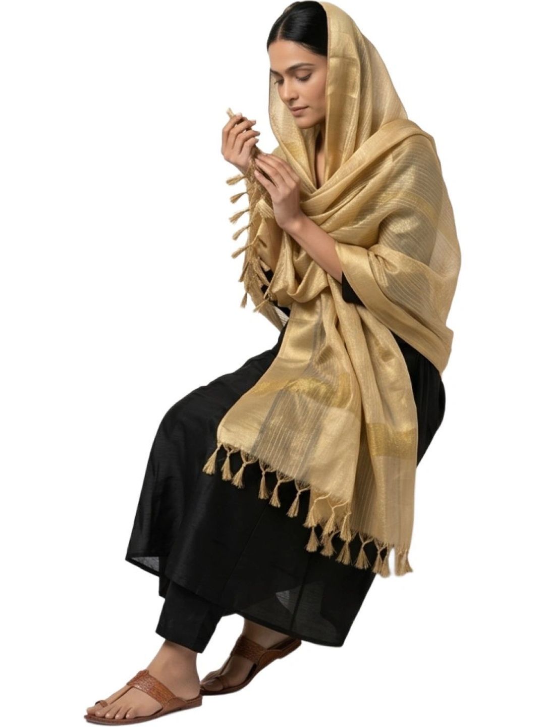 ANNI FASHION Woven Design Dupatta-picture-15
