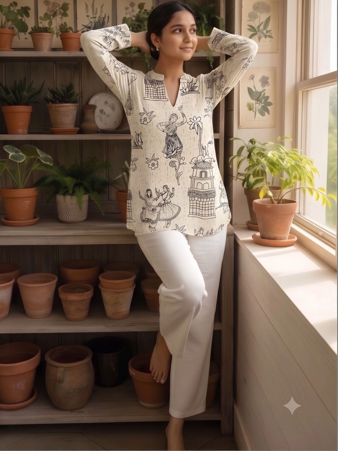 PIMU Ethnic Motifs Printed Pure Cotton Kurti-picture-41