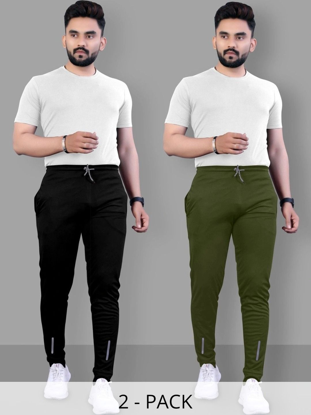 HERE&NOW Men Relaxed Straight Leg High-Rise Easy Wash Cargos Trousers-picture-33