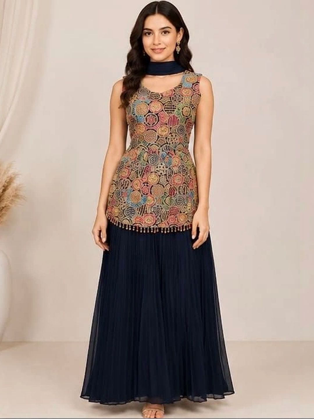 Sanwari Printed Ready to Wear Lehenga &-image-1