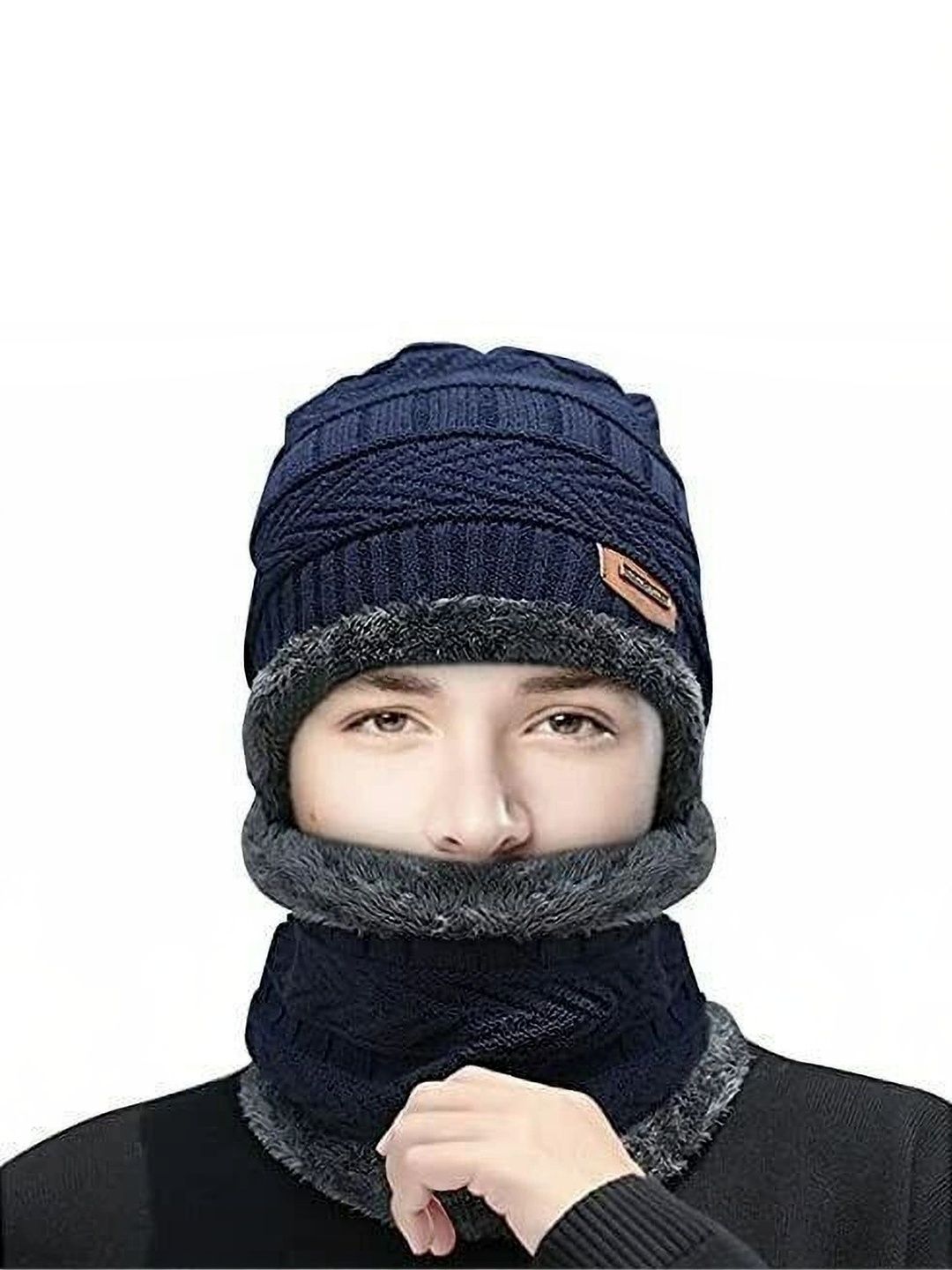 KLIZEN Men Embroidered Cotton Beanie Cap-image-42