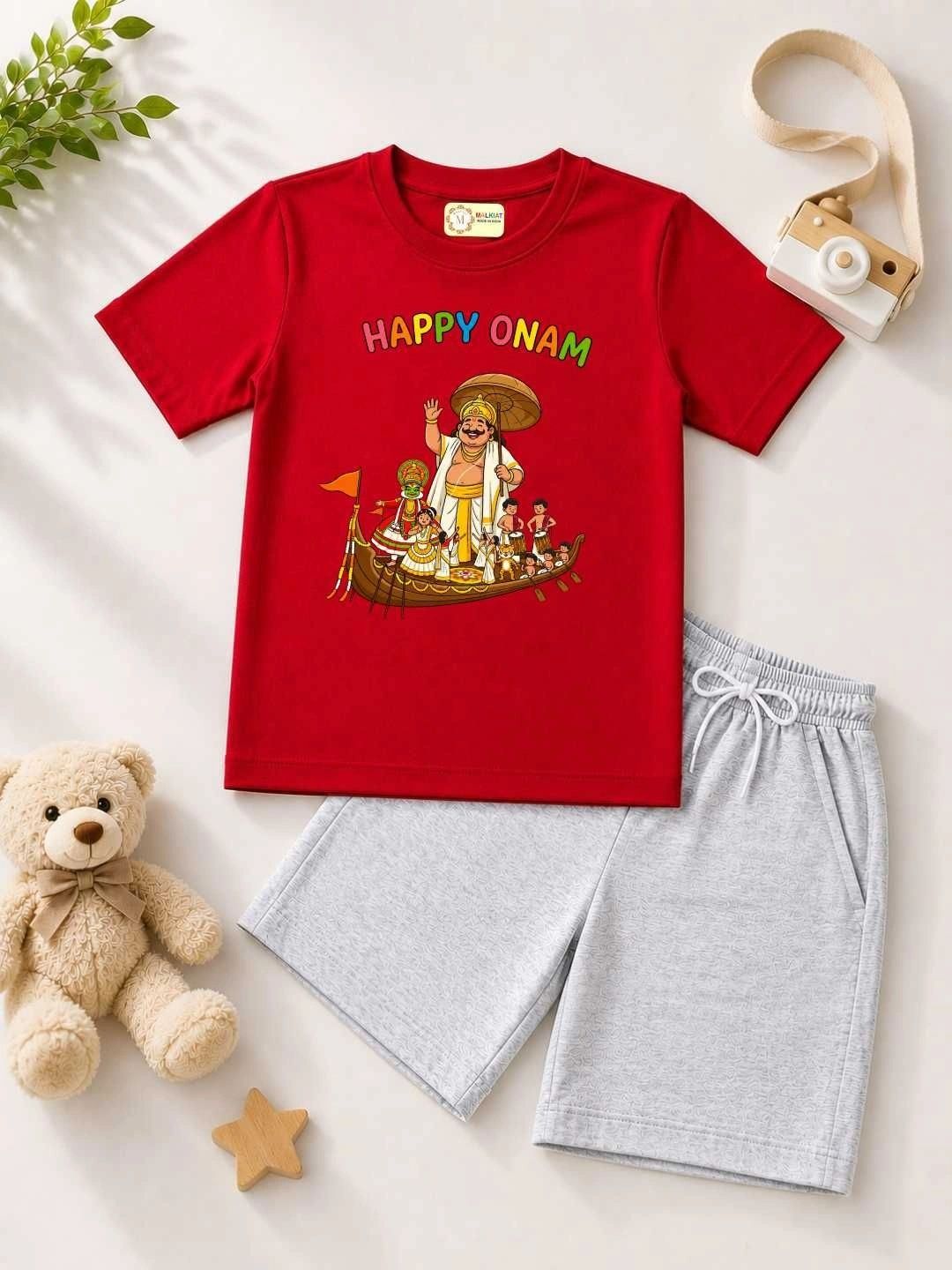 MALKIAT Unisex Kids Printed T-shirt with Shorts-picture-30