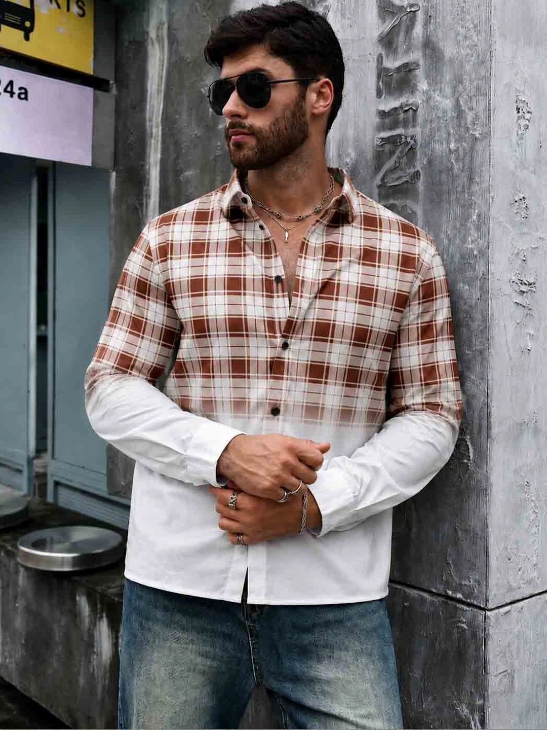 Uiriuy Men Checked Casual Shirt-image-17