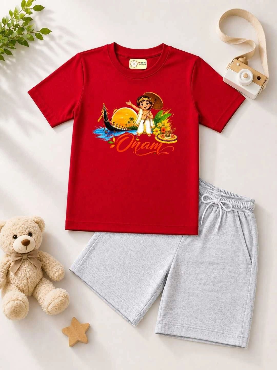 MALKIAT Unisex Kids Printed T-shirt with Shorts-picture-25