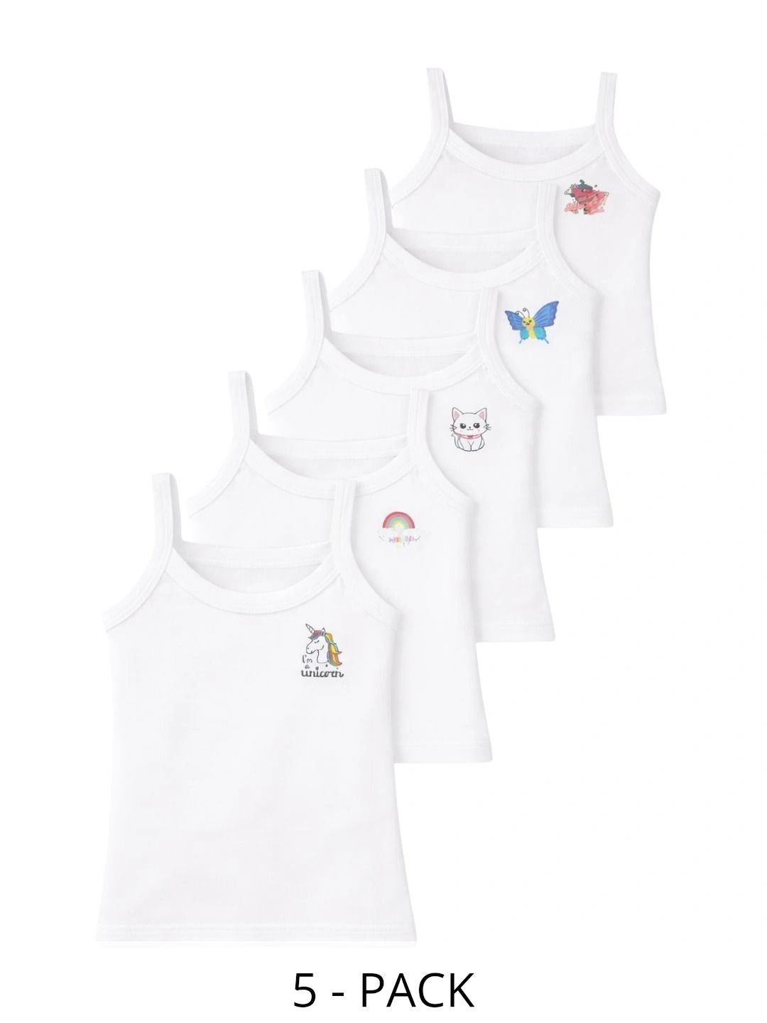 Superminis Pack of 5 Printed Cotton Tank-picture-55