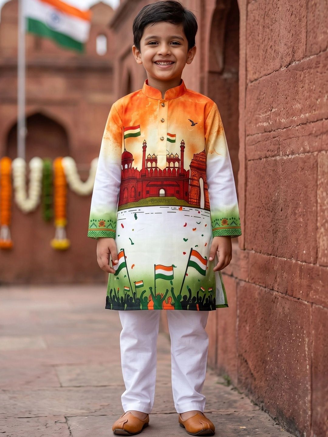 AHLAN APPARELS Boys Ethnic Motifs Printed Regular Kurta with Pyjamas-picture-44