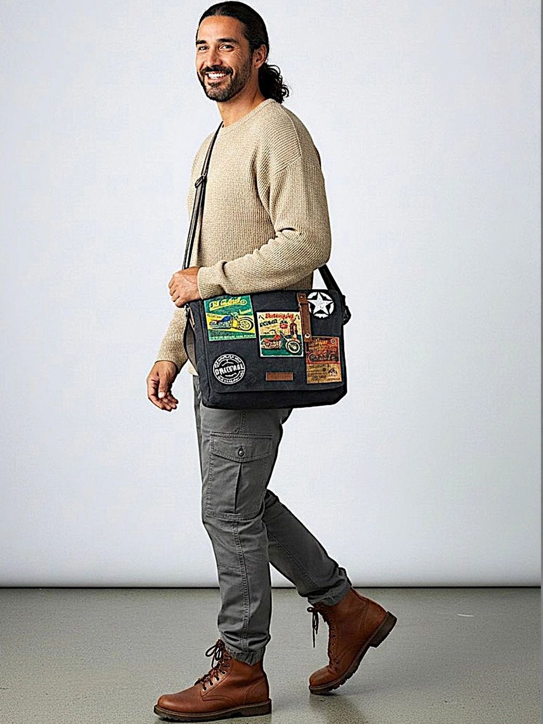 The House of Tara Unisex Printed Messenger Bag-image-14