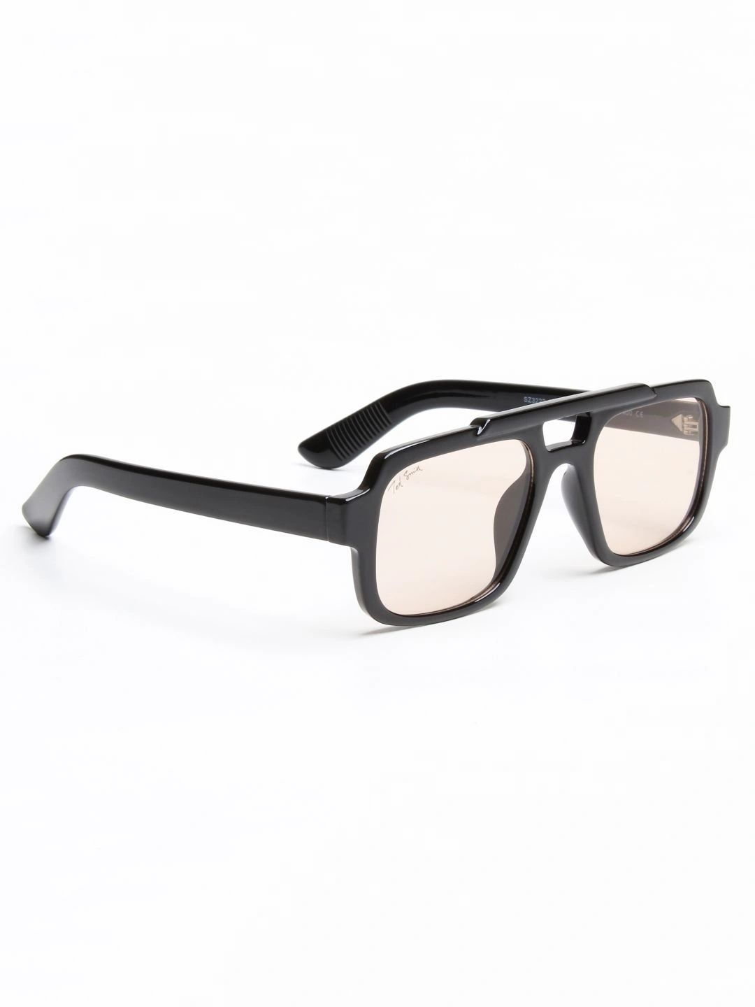 Ted Smith Unisex Brown Lens & Black Aviator Sunglasses with-picture-12