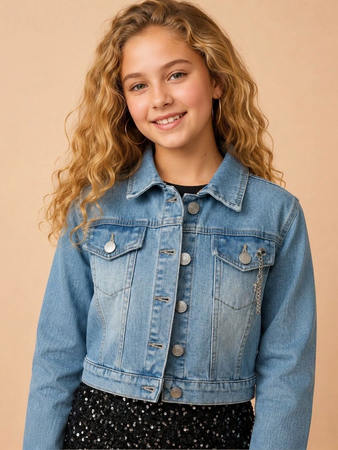 BAESD Girls Crop Denim Jacket-picture-20
