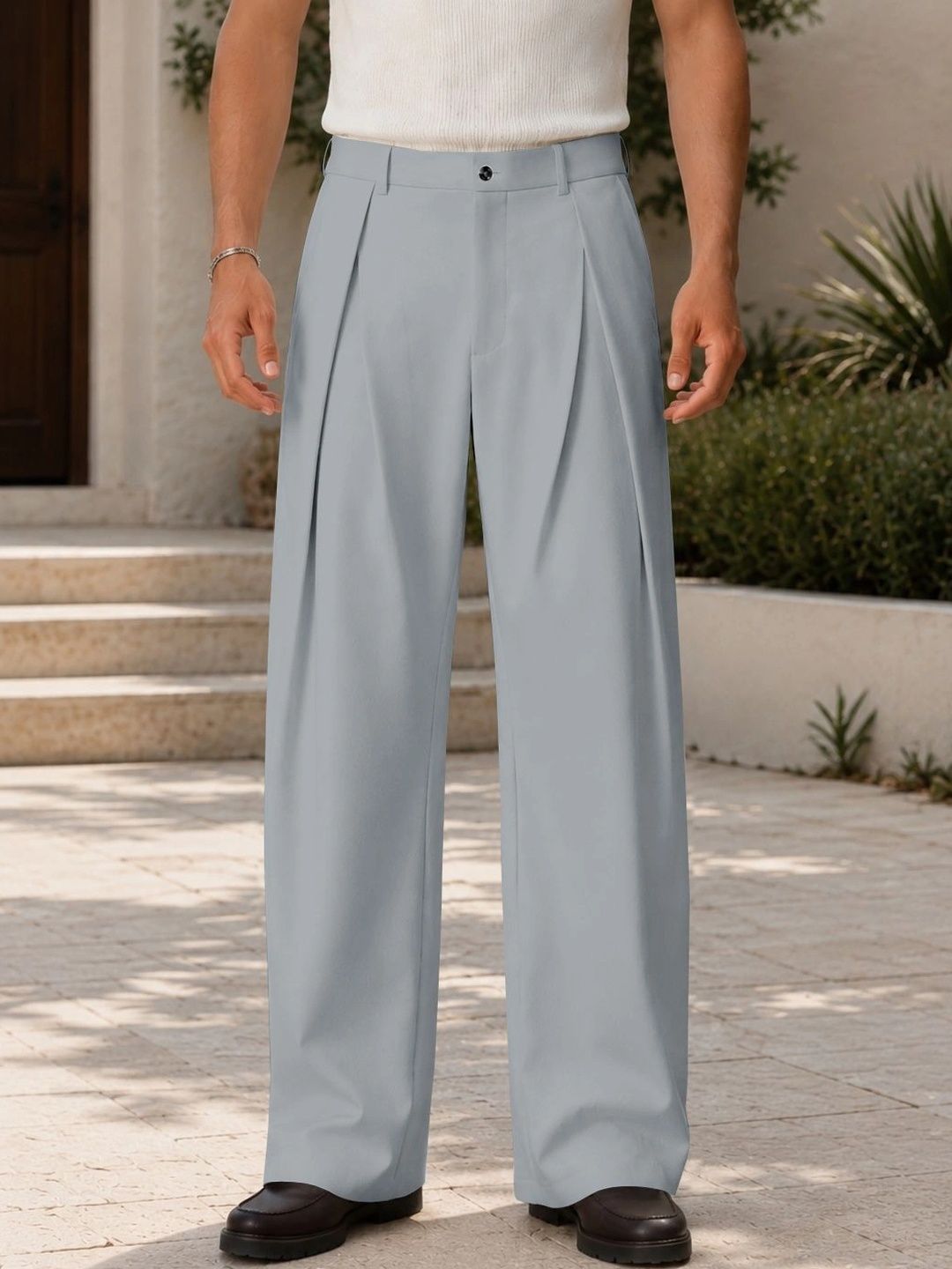 RAJOVATI Men High-Rise Easy Wash Trousers-picture-34