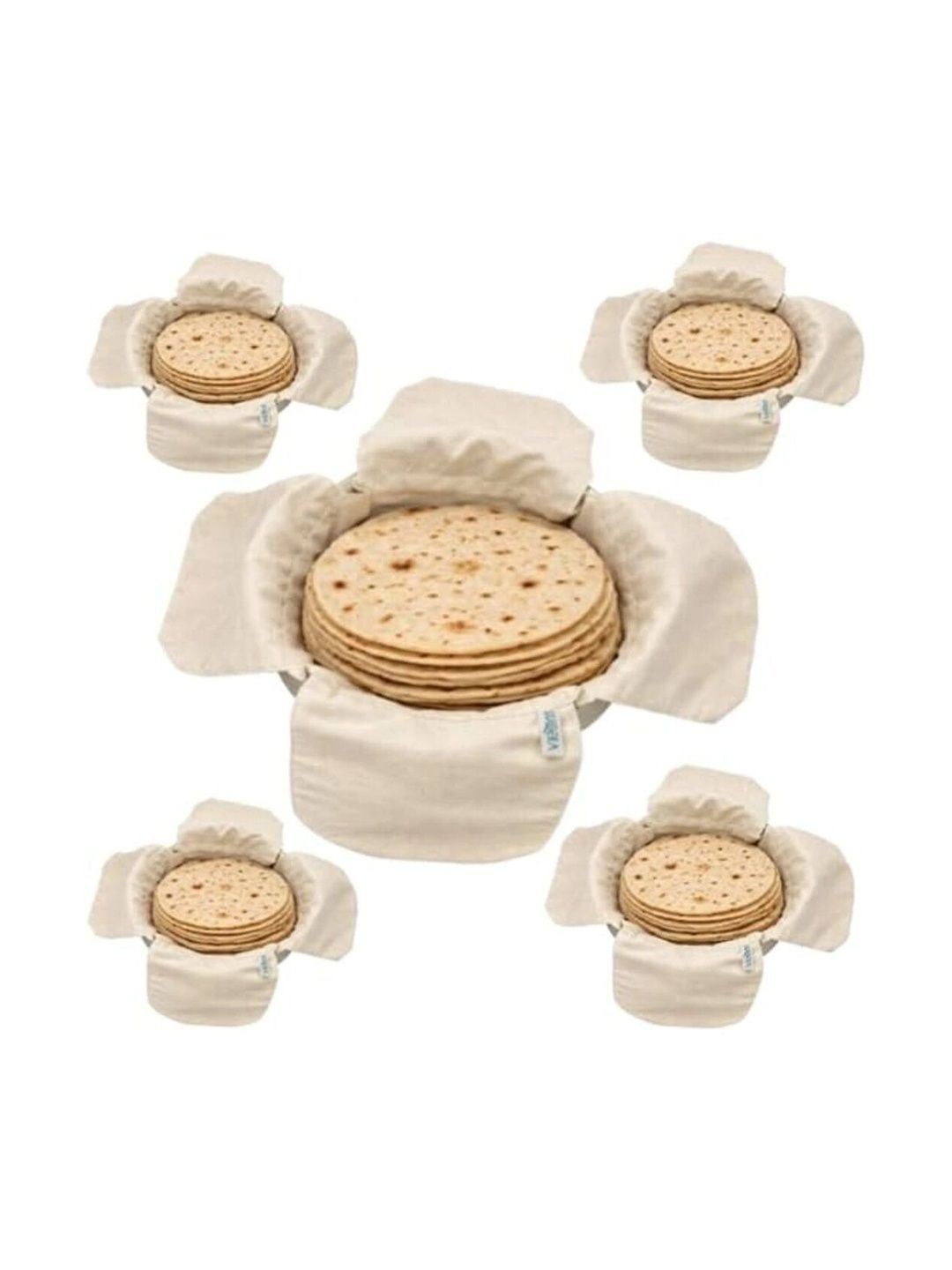 Sunesh Creation White Set of 5 Reusable Multi-Utility Organisers-picture-24