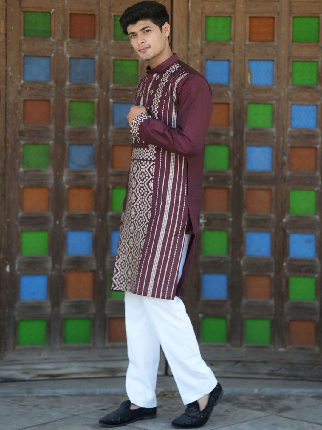 House Of Sanskruti Men Jacquard Kurta-picture-38