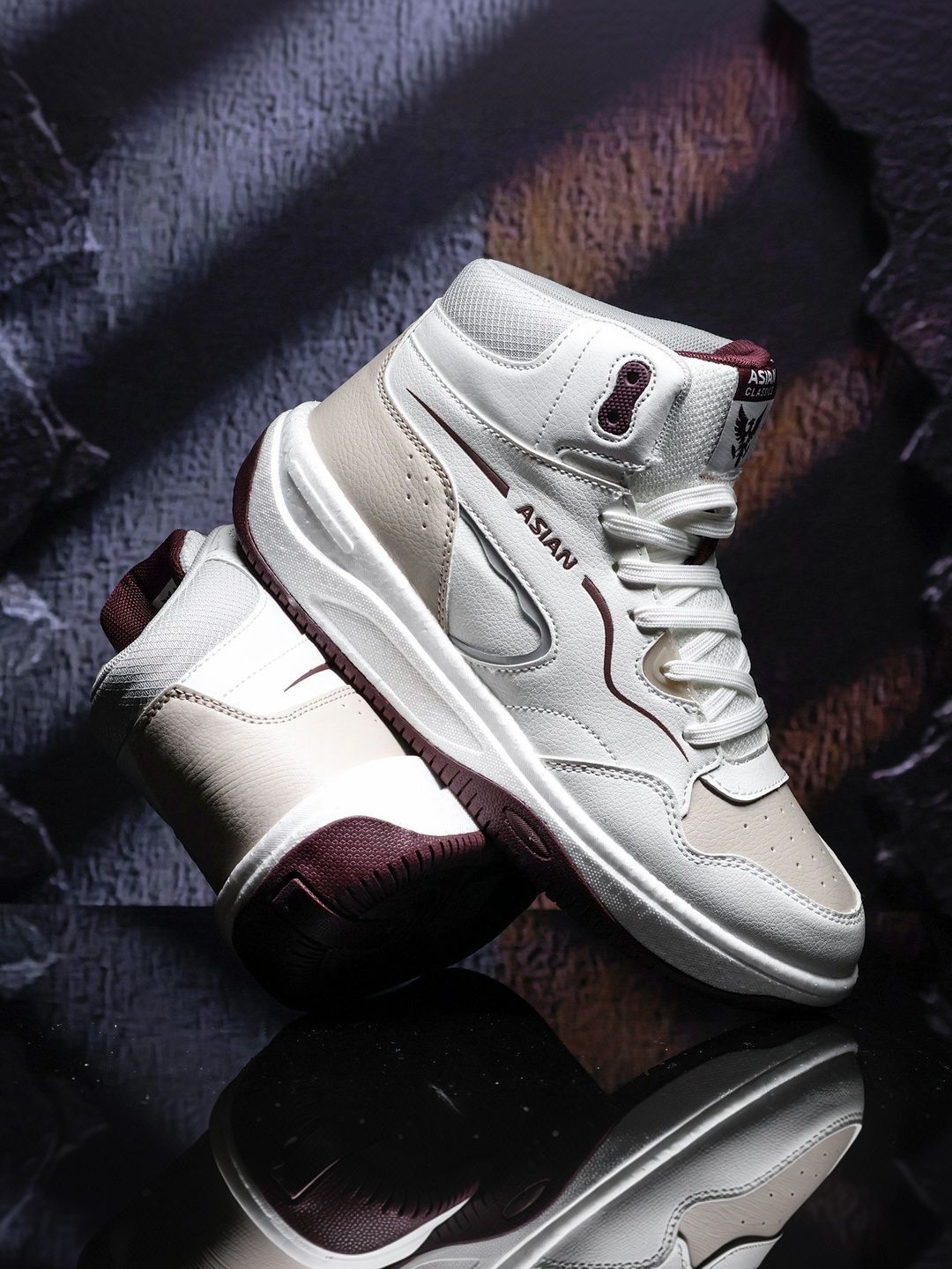 ASIAN Men Colourblocked High-Top Sneakers-picture-44