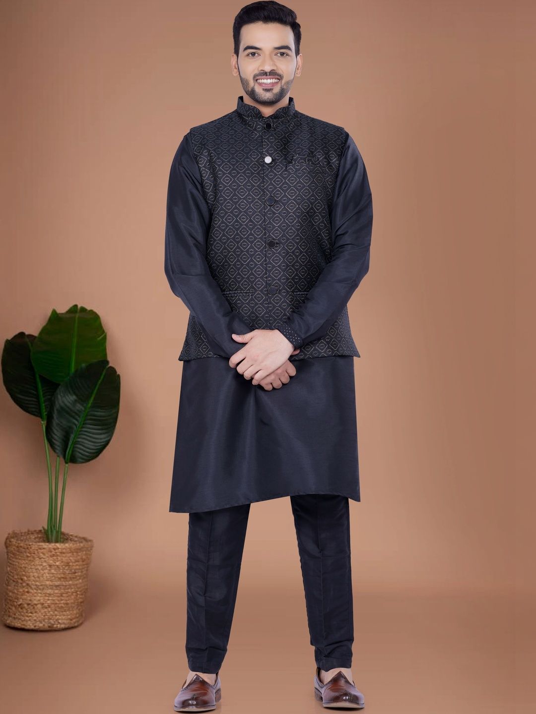 DULHAPAKSH Men Open Front Jacket-picture-17