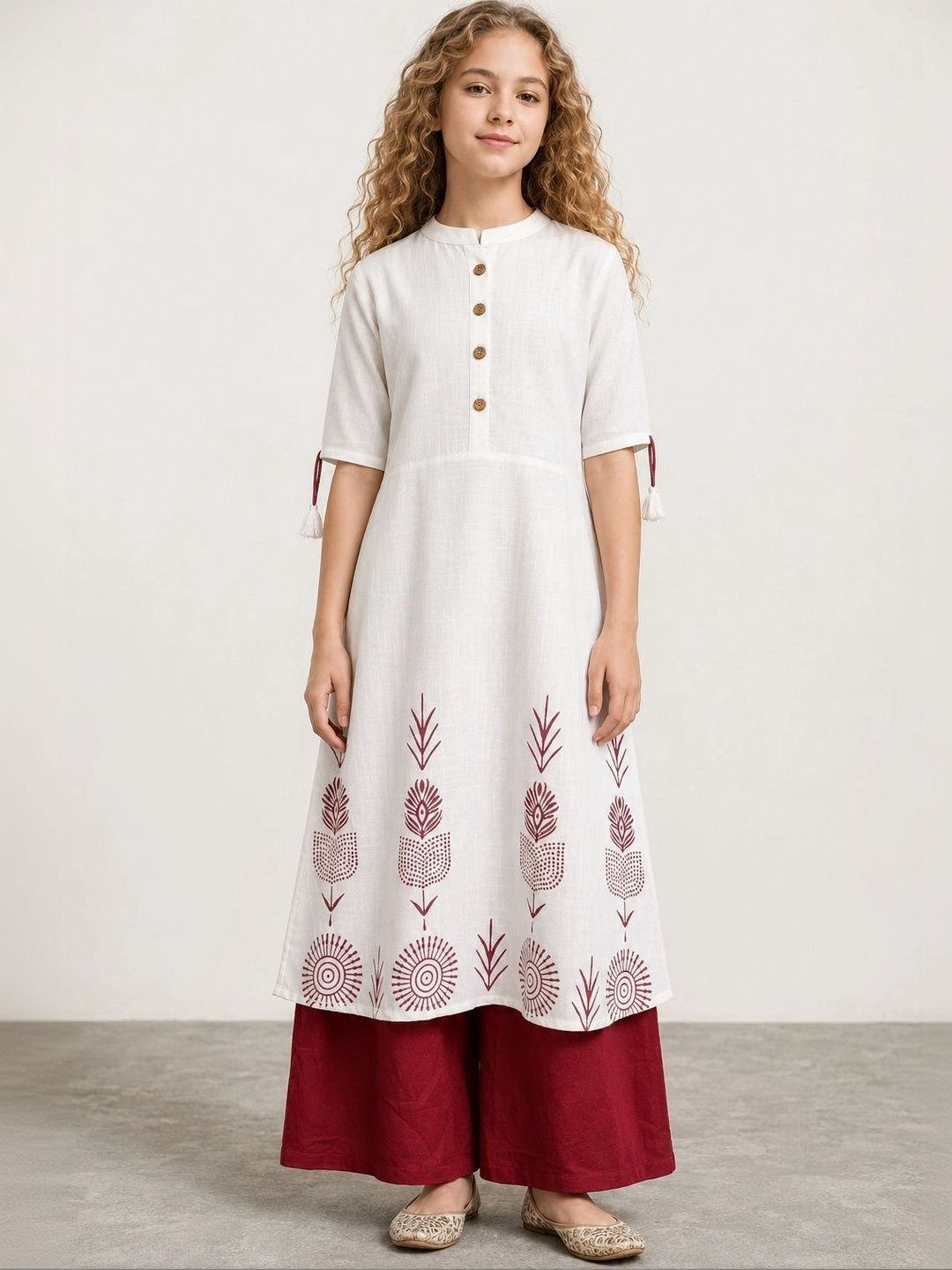 Muhuratam Girls Ethnic Motifs Printed Kurta-picture-43
