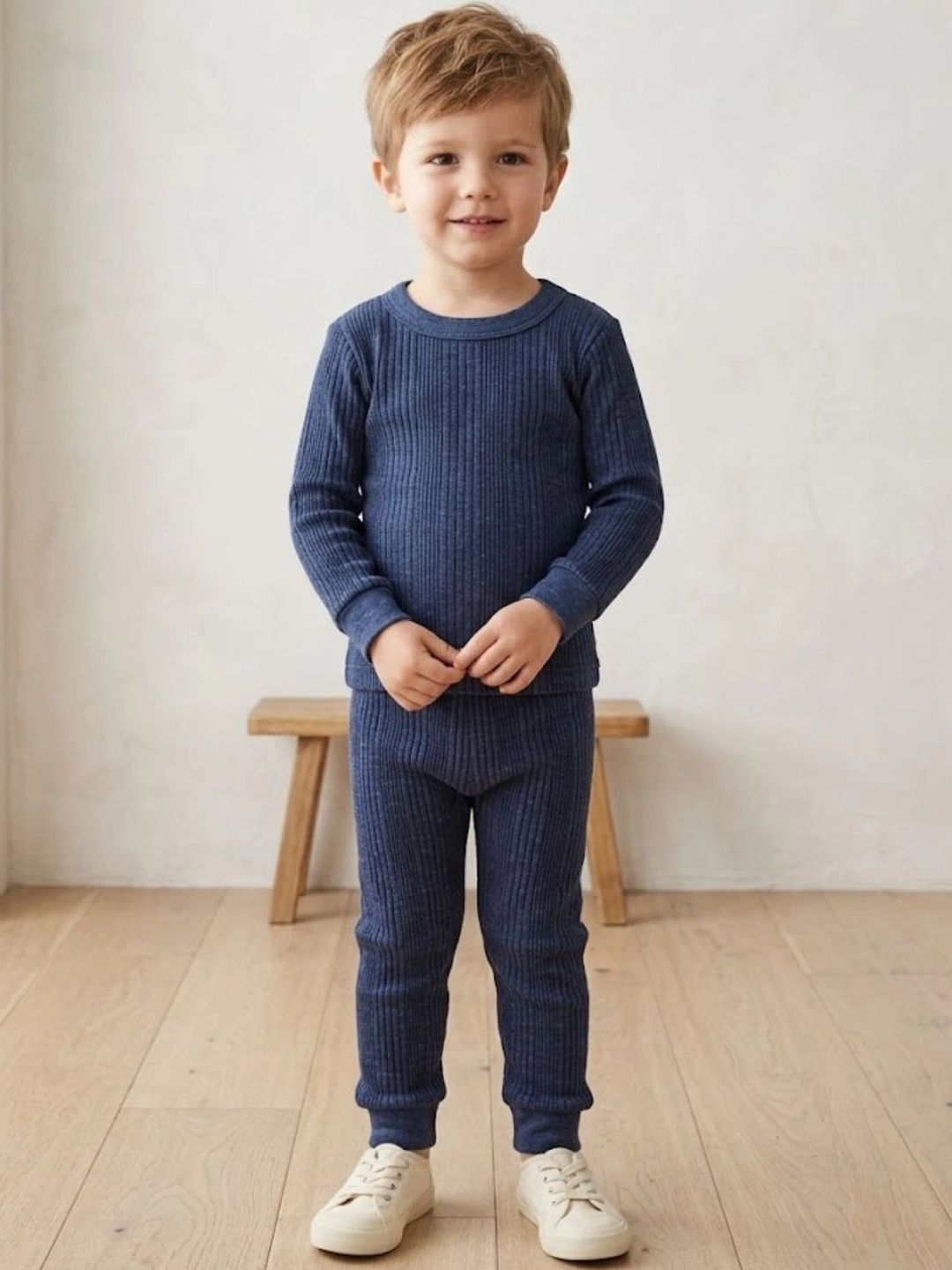 MW PRINTS Boys Striped Cotton Pull Over Thermal Set-picture-29