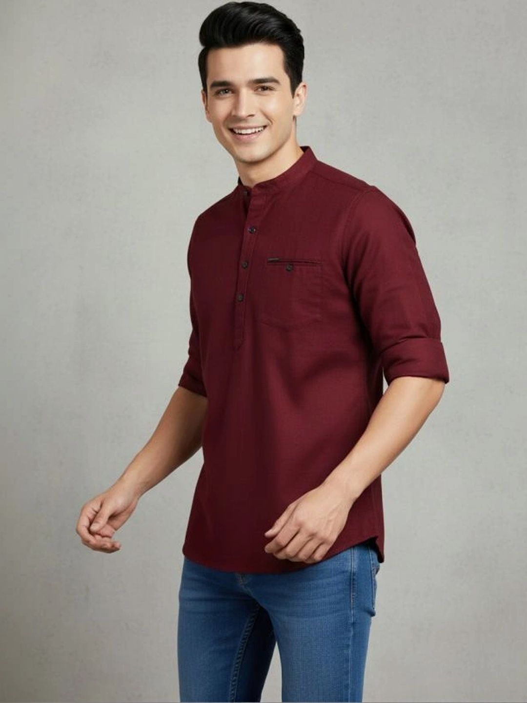 DULHAPAKSH Men Mandarin Collar Cotton Silk Kurta-picture-27