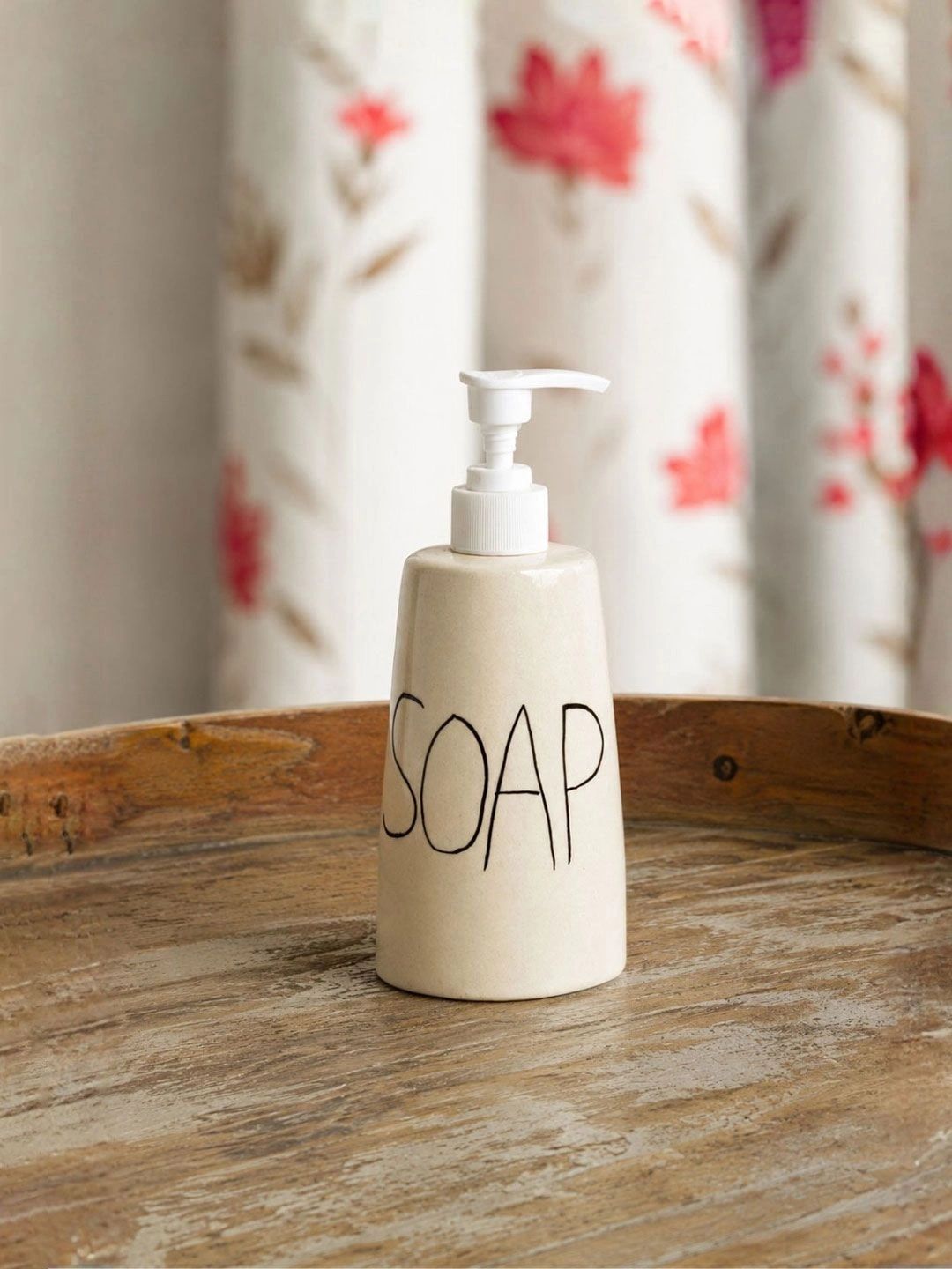 ExclusiveLane Hand-Painted Hand Lettered Ceramic Soap Dispenser-picture-55