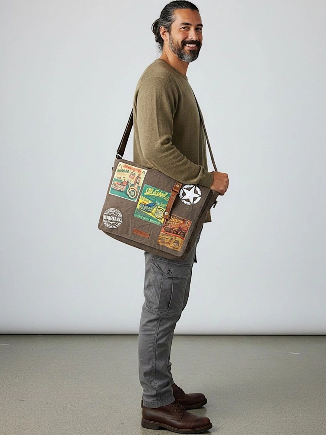 The House of Tara Unisex Printed Messenger Bag-picture-58