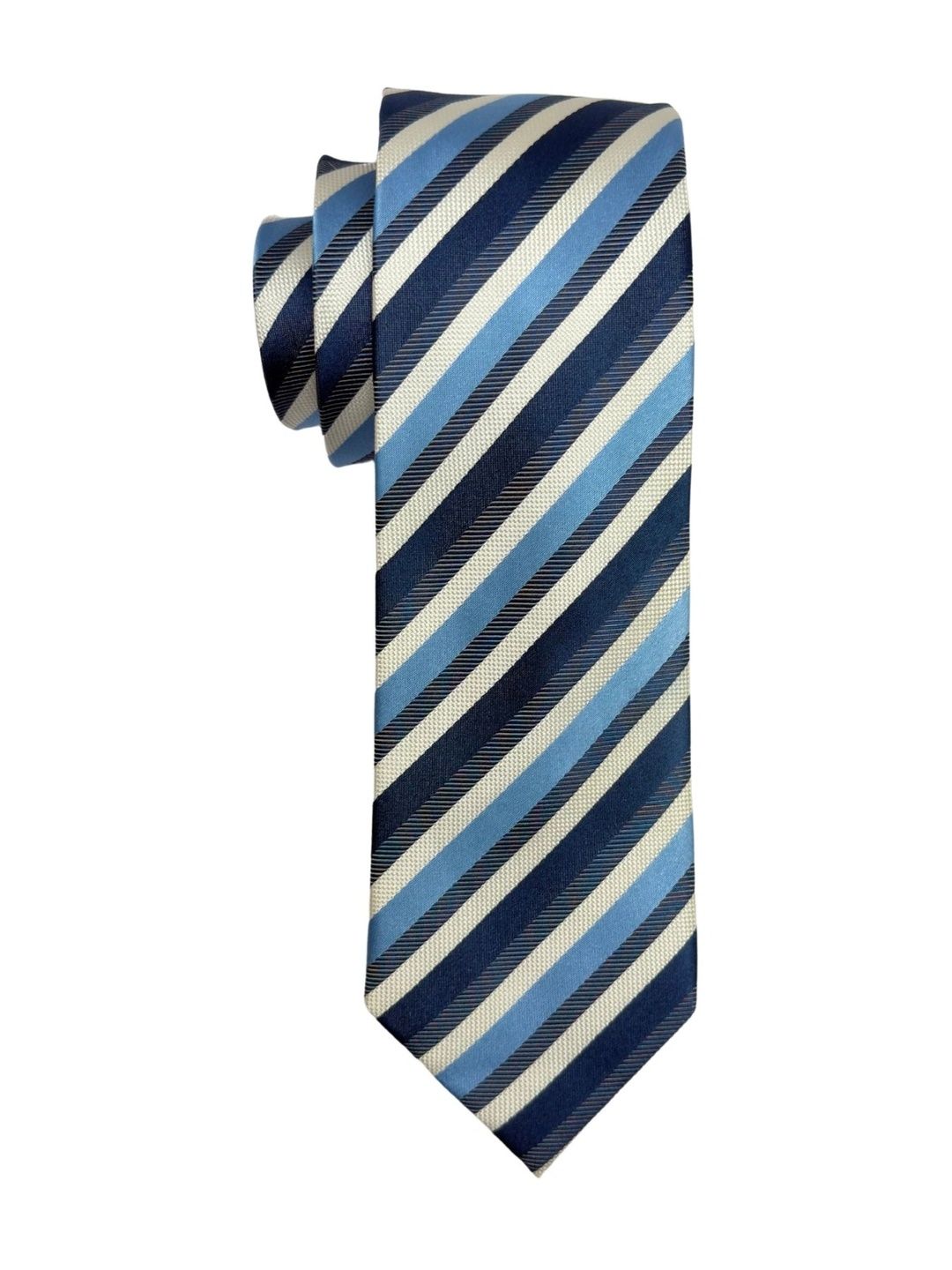 The Tie Hub Men Striped Skinny Tie-image-3