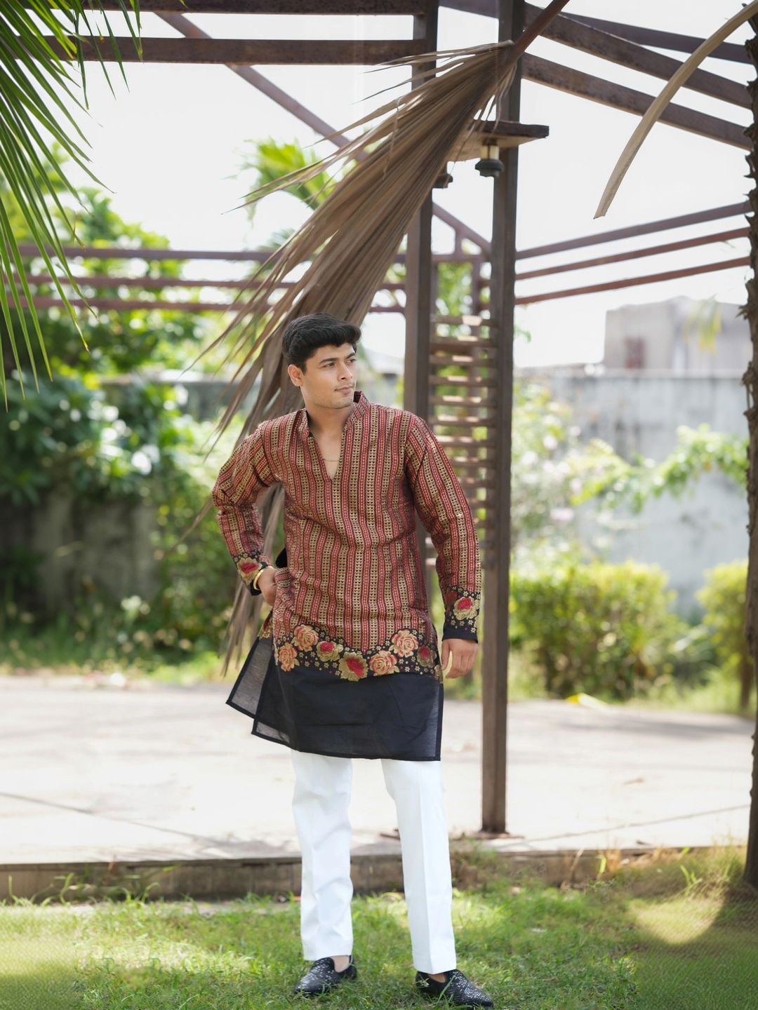 House Of Sanskruti Men Ethnic Motifs Jacquard Kurta-picture-14