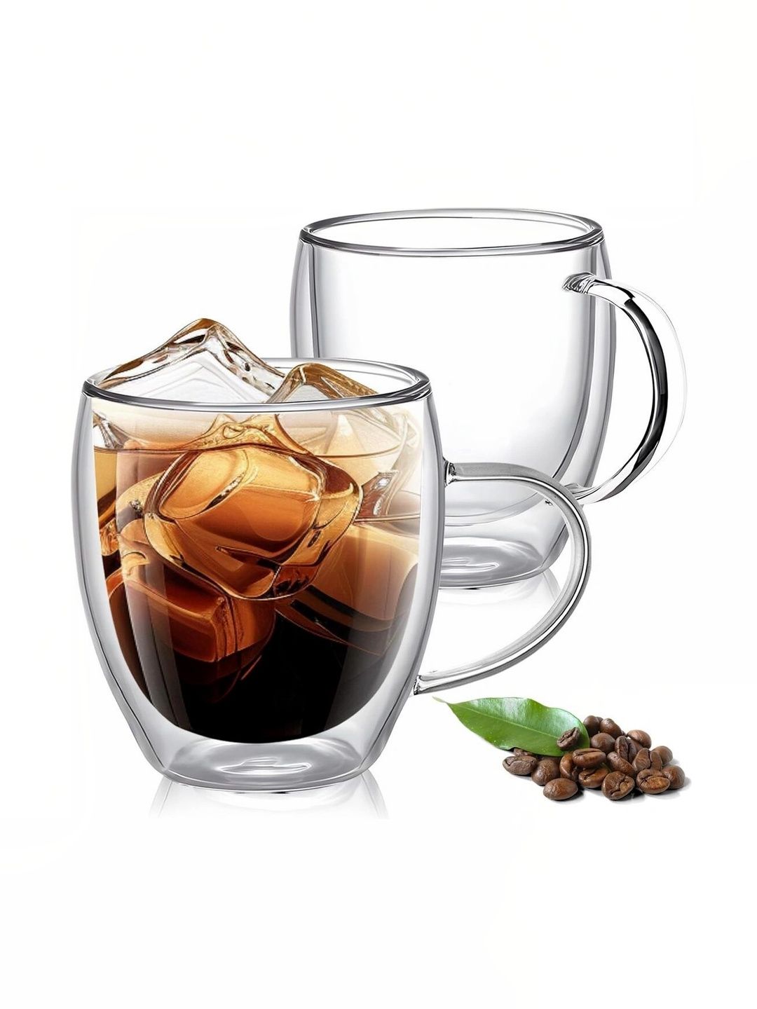 KELVEE Transparent Solid Glass Transparent Mugs Set of Cups and Mugs-image-21