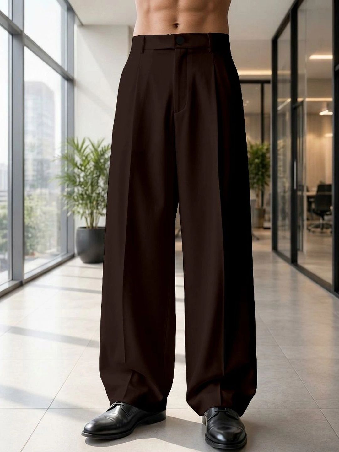 RAJOVATI Men High-Rise Easy Wash Trousers-picture-46