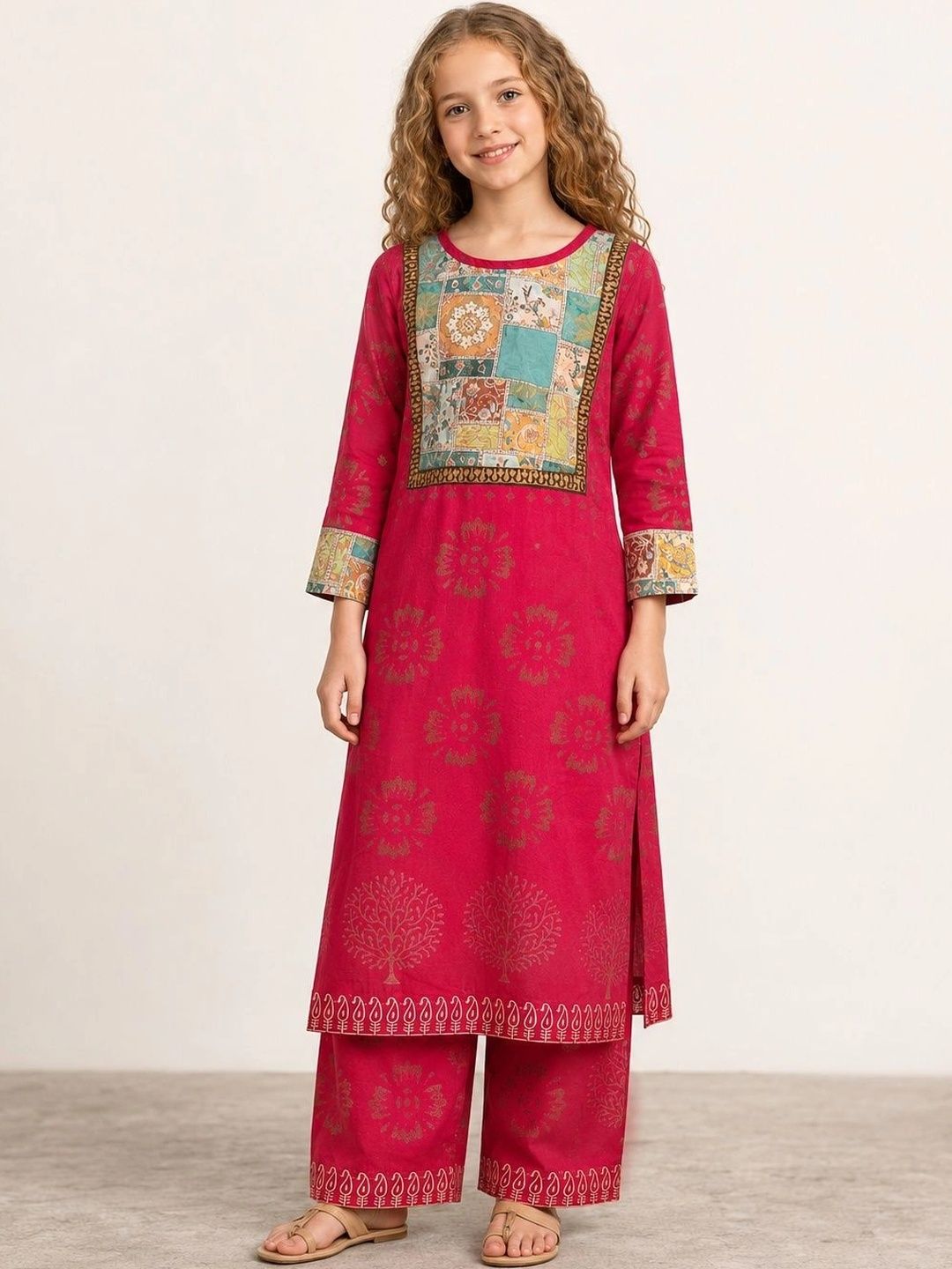 Muhuratam Girls Ethnic Motifs Printed Indie Prints Kurta-picture-35