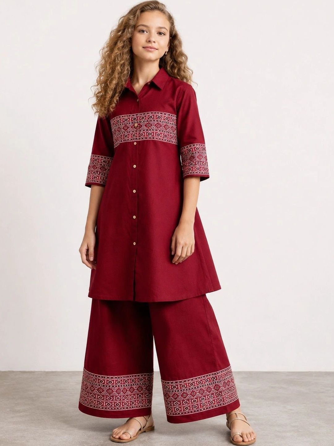 Muhuratam Girls Ethnic Motifs Printed Kurta-picture-37